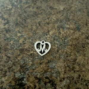 James Avery Heart “M” Charm